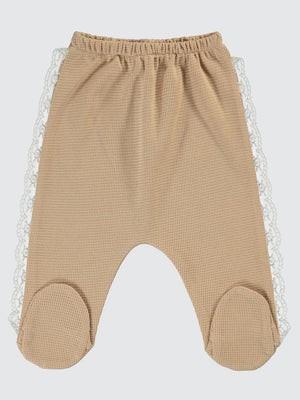 Civil Baby Yanı Dantelli 1-6 Ay Tek Alt Bebe - Bej