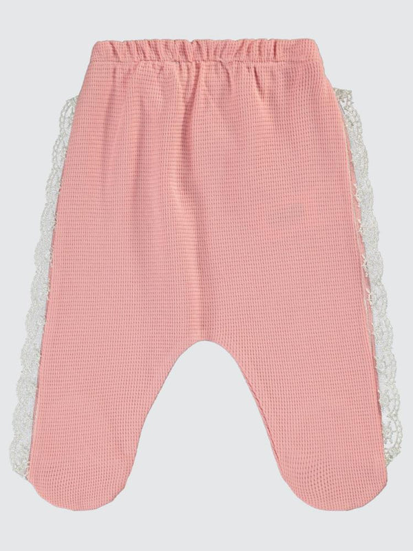 Civil Baby Yanı Dantelli 1-6 Ay Tek Alt Bebe - Pembe