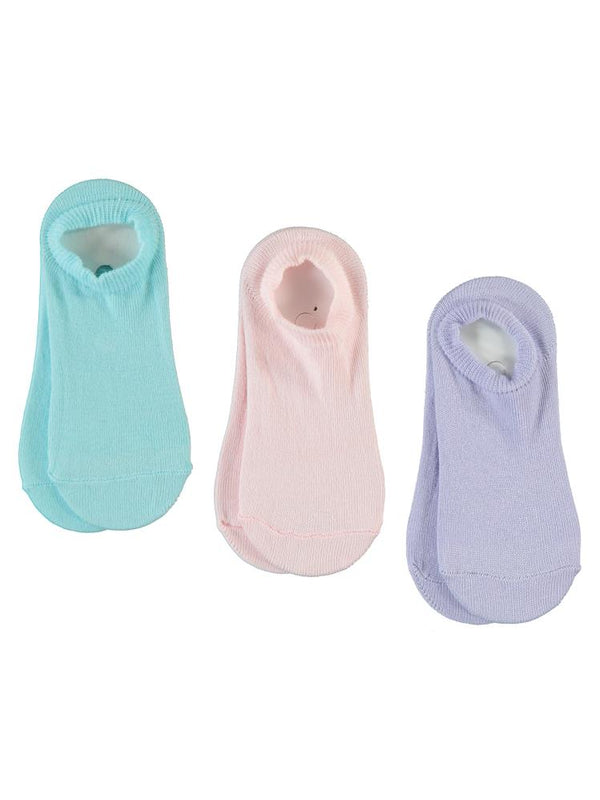 Civil Girls Düz 3'lü 2-12 Yaş Babet Çorap