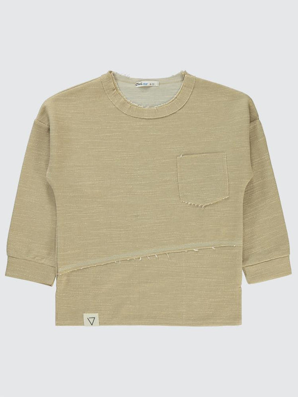 Civil Boys Düz Cepli 6-9 Yaş Sweatshirt - Ekru