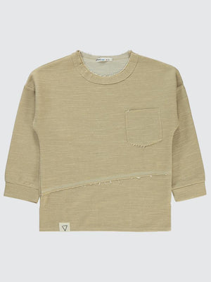 Civil Boys Düz Cepli 6-9 Yaş Sweatshirt - Ekru