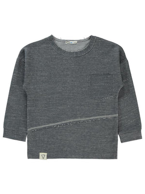 Civil Boys Düz Cepli 6-9 Yaş Sweatshirt - Gri