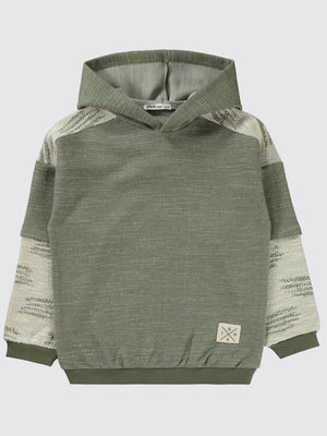 Civil Boys 1996 Armalı Kapşonlu 6-9 Yaş Sweatshirt - Haki