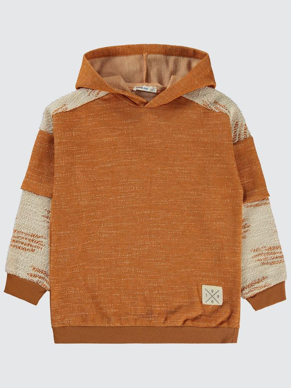 Civil Boys 1996 Armalı Kapşonlu 6-9 Yaş Sweatshirt - Hardal