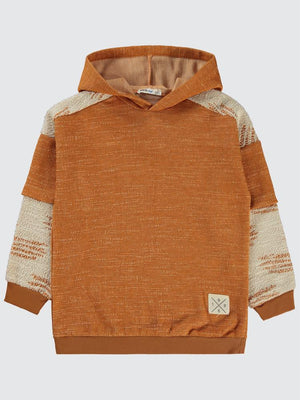 Civil Boys 1996 Armalı Kapşonlu 6-9 Yaş Sweatshirt - Hardal