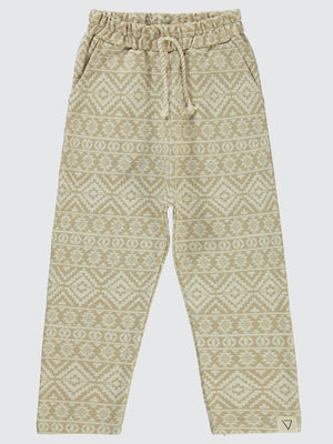 Civil Boys Etnik Desenli 1996 Armalı 6-9 Yaş Eşofman Altı - Ekru