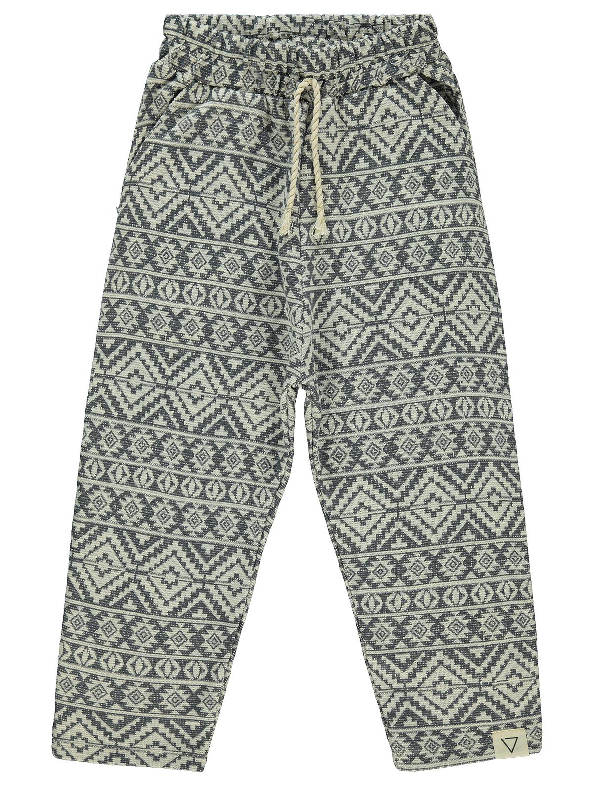 Civil Boys Etnik Desenli 1996 Armalı 6-9 Yaş Eşofman Altı - Gri