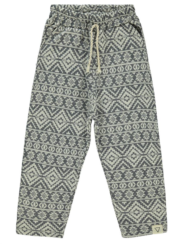 Civil Boys Etnik Desenli 1996 Armalı 6-9 Yaş Eşofman Altı - Gri