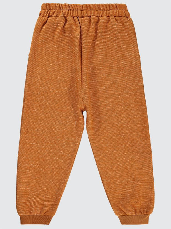 Civil Boys Paçaları Düğmeli 6-9 Yaş Eşofman Altı - Hardal