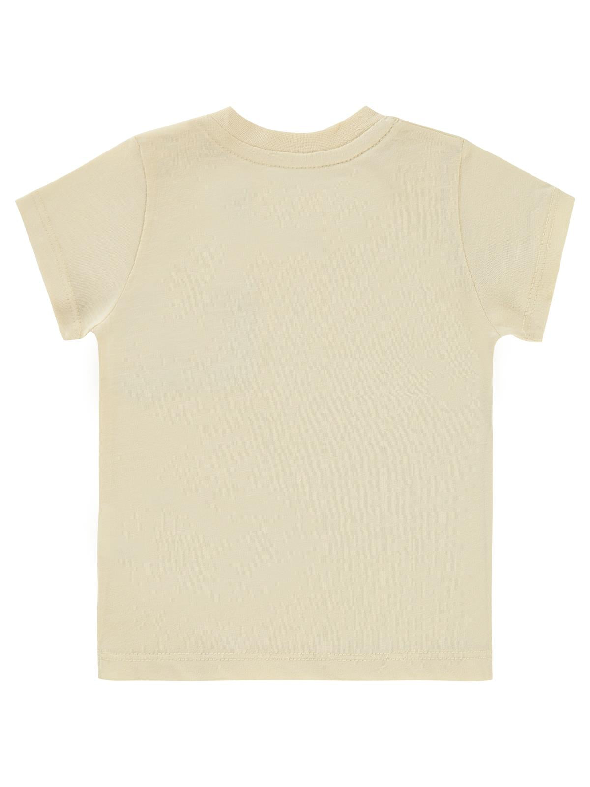 Civil Baby Yelkenli Nakışlı 6-18 Ay Tişört - Bej