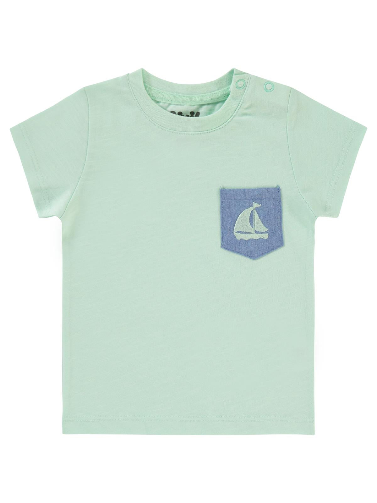 Civil Baby Yelkenli Nakışlı 6-18 Ay Tişört - Yeşil