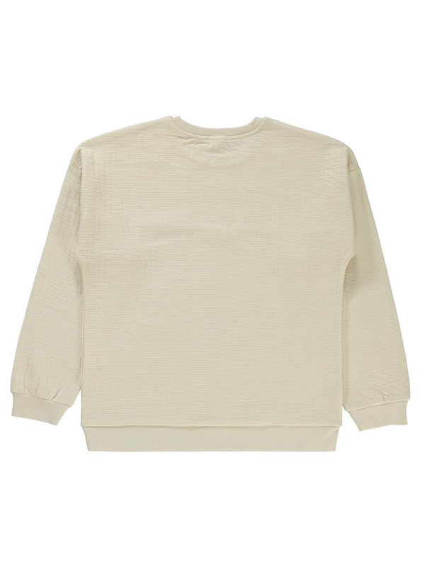 Civil Girls Kalp Baskılı 10-13 Yaş Sweatshirt - Bej