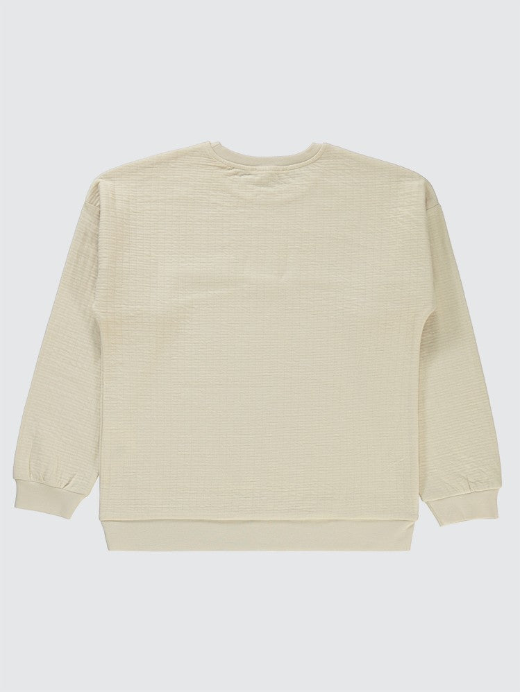 Civil Girls Kalp Baskılı 10-13 Yaş Sweatshirt - Bej