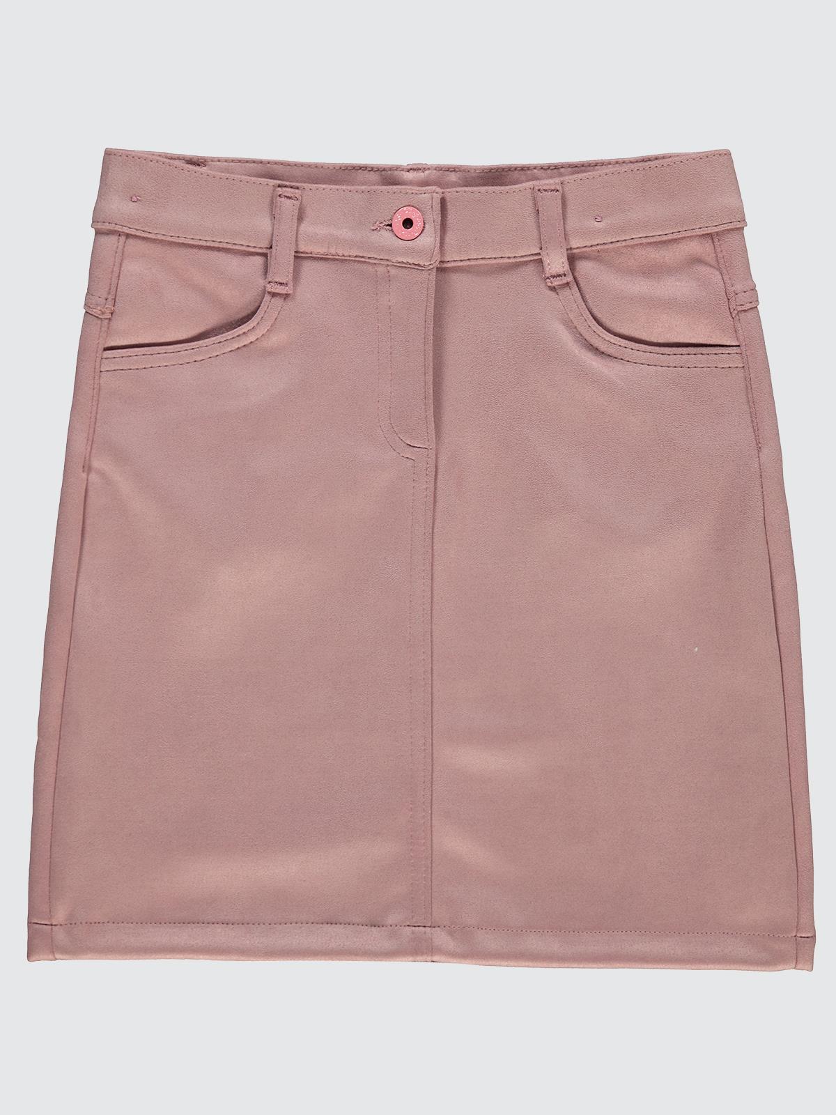 Civil Girls Klasik Cepli 6-9 Yaş Etek - Pudra