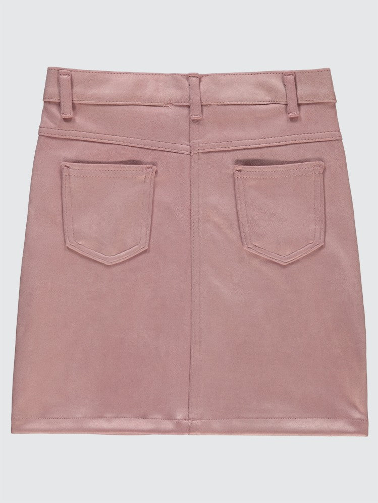 Civil Girls Klasik Cepli 6-9 Yaş Etek - Pudra