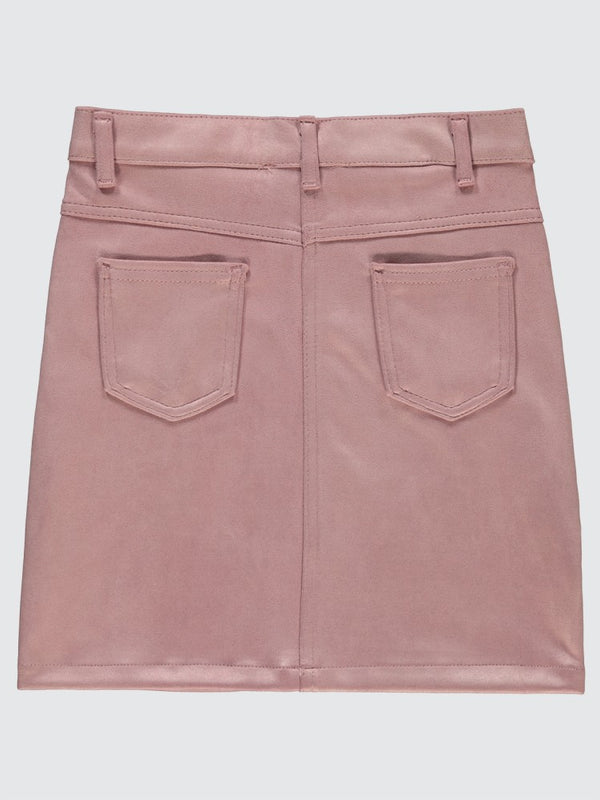 Civil Girls Klasik Cepli 10-13 Yaş Etek - Pudra