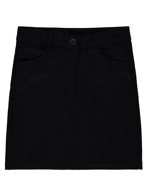 Civil Girls Klasik Cepli 10-13 Yaş Etek - Siyah