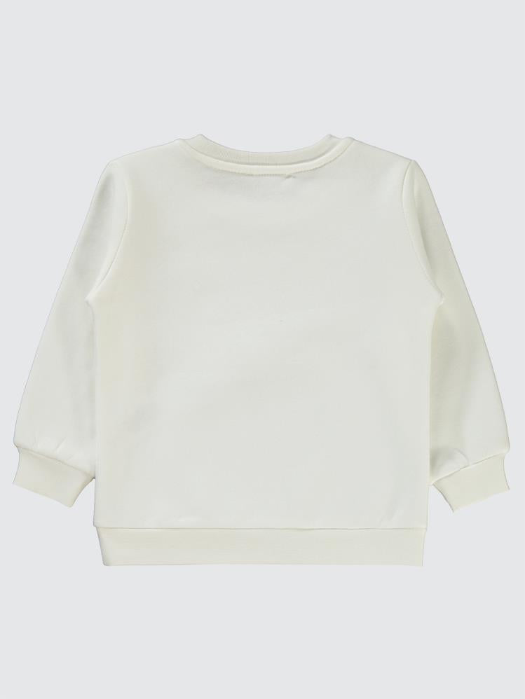 Civil Girls Moment Baskılı 2-5 Yaş Sweatshirt - Ekru