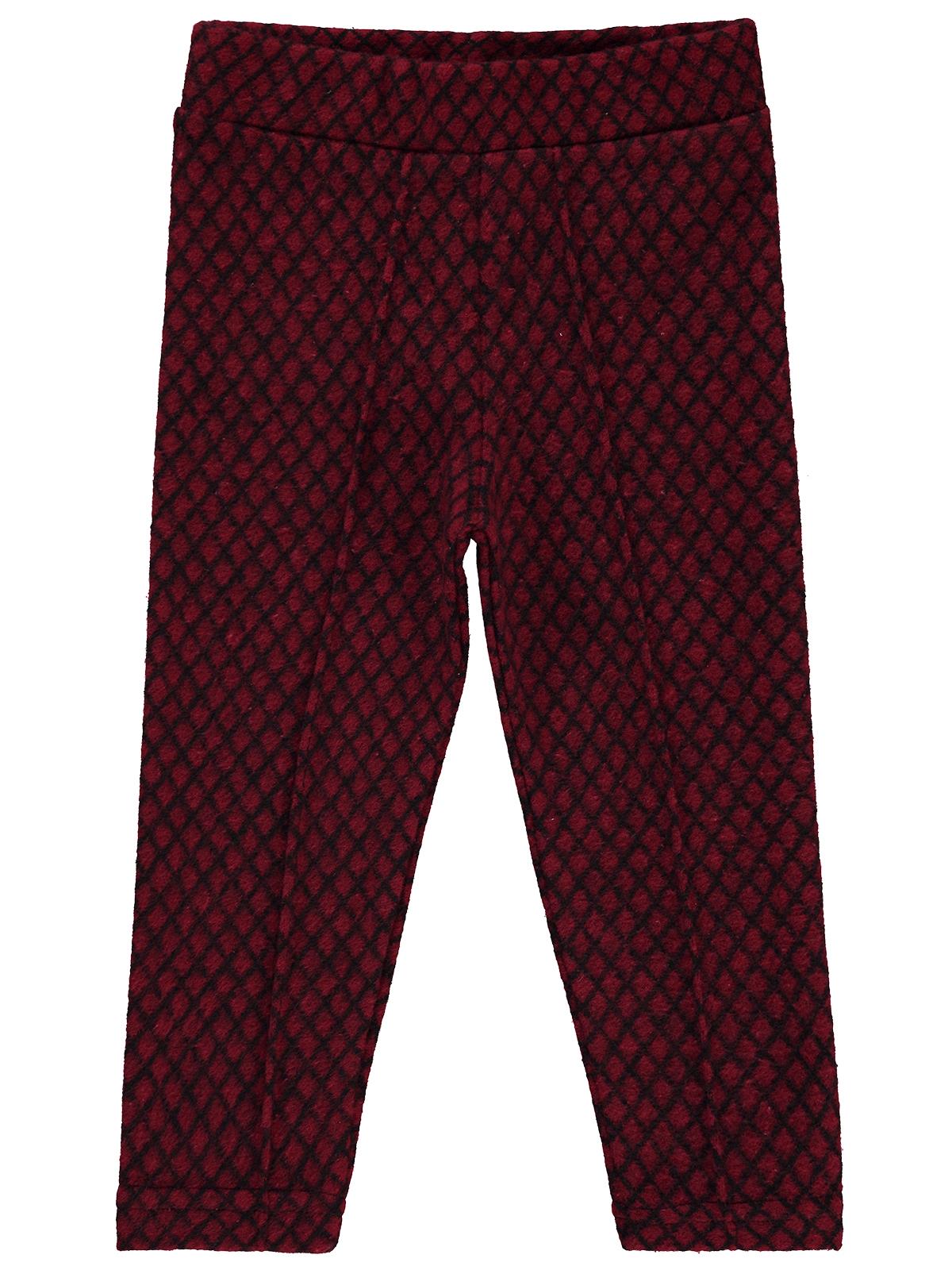 Civil Girls Baklava Desen Çima Dikişli 2-5 Yaş Tayt - Bordo