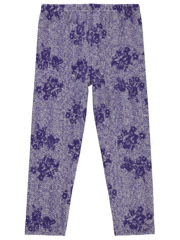 Civil Girls Çiçek Desenli 6-9 Yaş Tayt - Lila