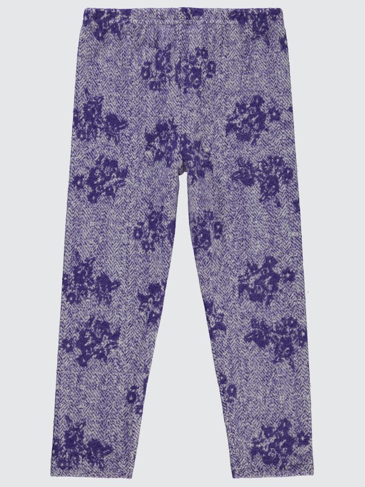 Civil Girls Çiçek Desenli 6-9 Yaş Tayt - Lila