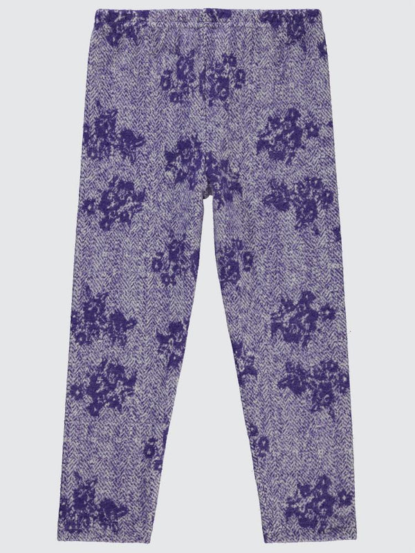 Civil Girls Çiçek Desenli 6-9 Yaş Tayt - Lila