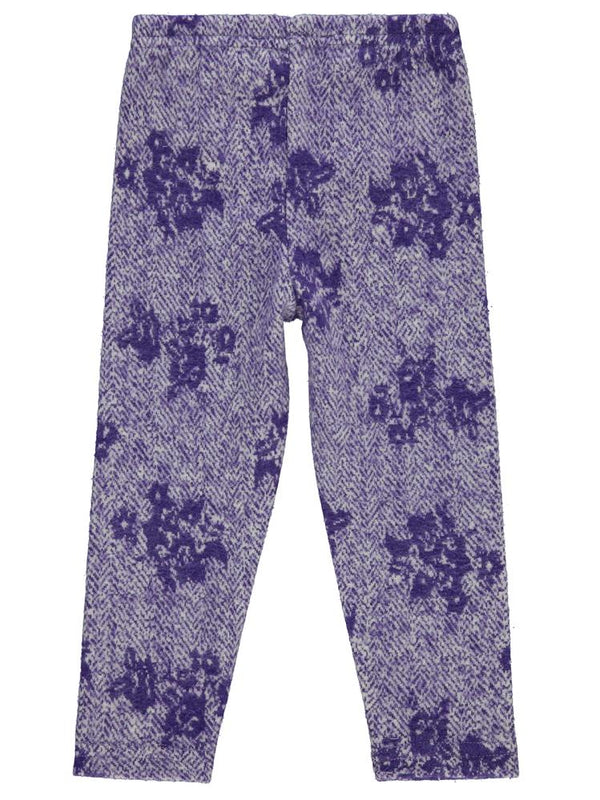 Civil Girls Çiçek Desenli 2-5 Yaş Tayt - Lila