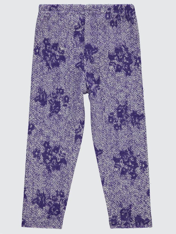 Civil Girls Çiçek Desenli 2-5 Yaş Tayt - Lila
