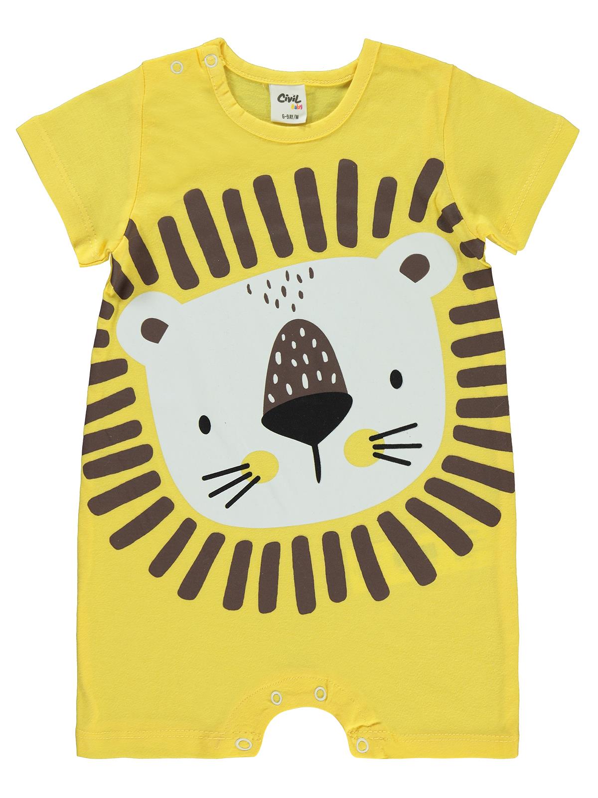 Civil Baby Aslan Baskılı 6-18 Ay Tulum - Sarı