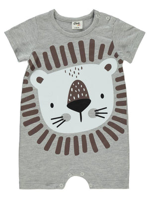 Civil Baby Aslan Baskılı 6-18 Ay Tulum - Gri