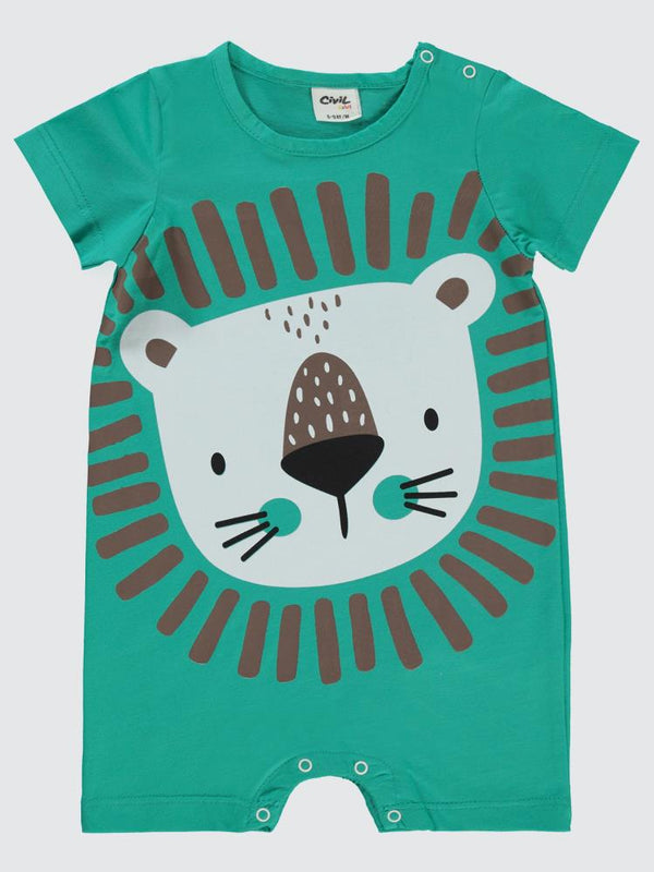 Civil Baby Aslan Baskılı 6-18 Ay Tulum - Yeşil