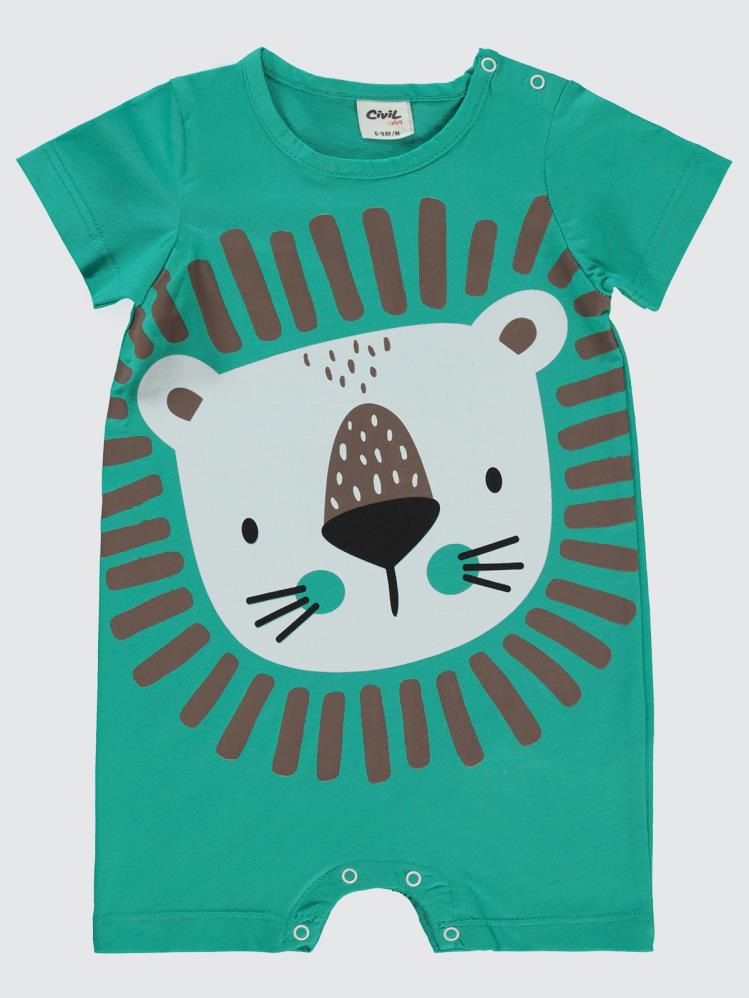 Civil Baby Aslan Baskılı 6-18 Ay Tulum - Yeşil