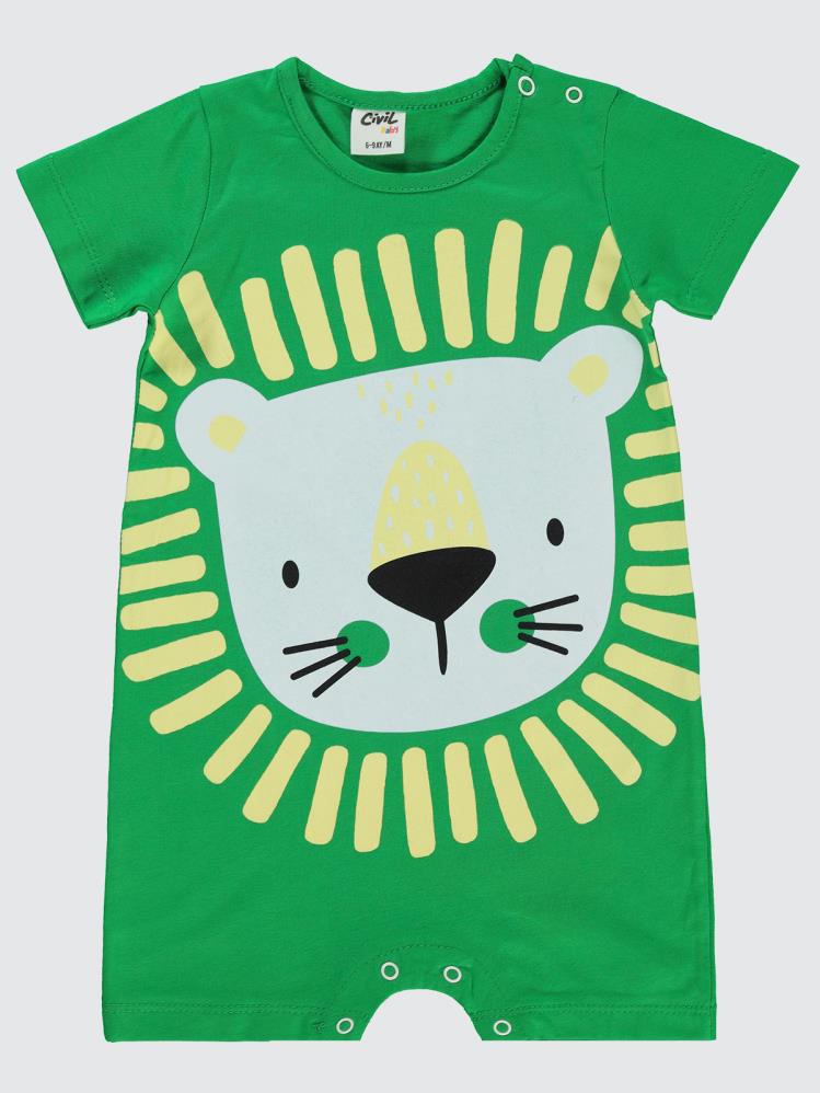 Civil Baby Aslan Baskılı 6-18 Ay Tulum - Yeşil