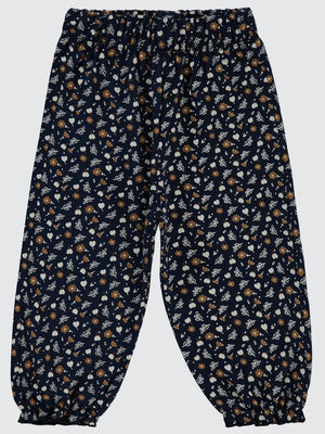 Civil Baby Kalp ve Yaprak Desenli 6-18 Ay Tayt - Lacivert