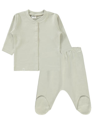 Civil Baby Düz 1-6 Ay Pijama Takımı - Gri
