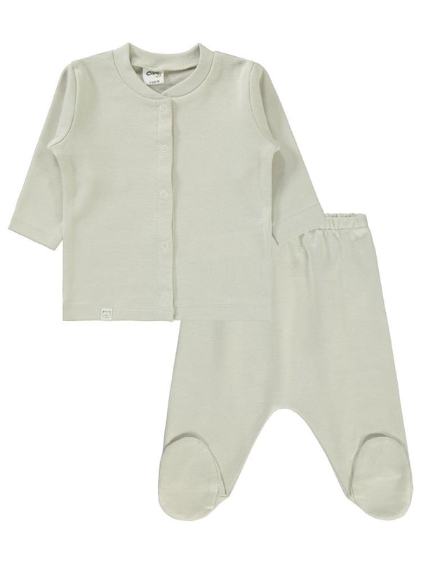 Civil Baby Düz 1-6 Ay Pijama Takımı - Bej