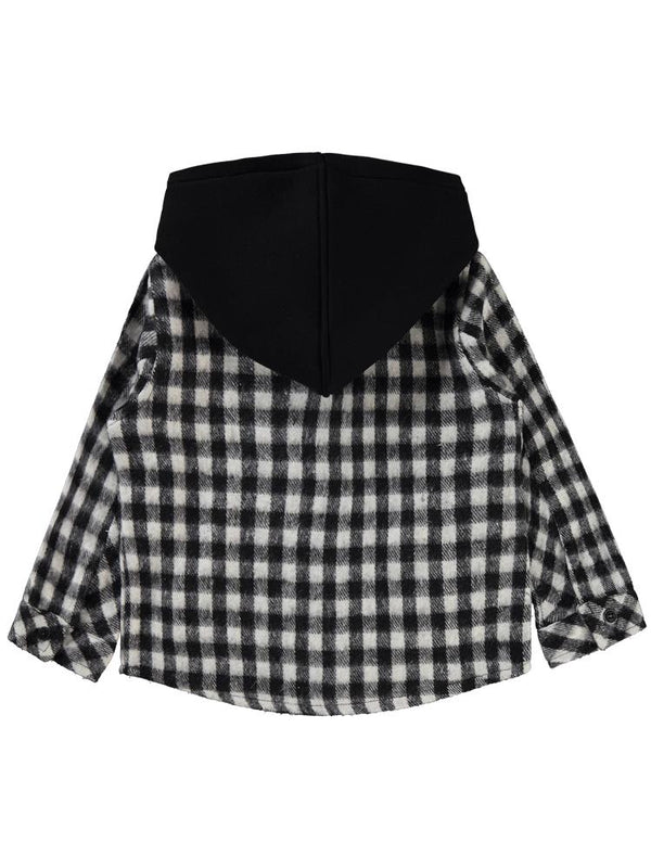 Civil Boys Ekoseli Rakun Cepli 2-5 Yaş Gömlek - Beyaz