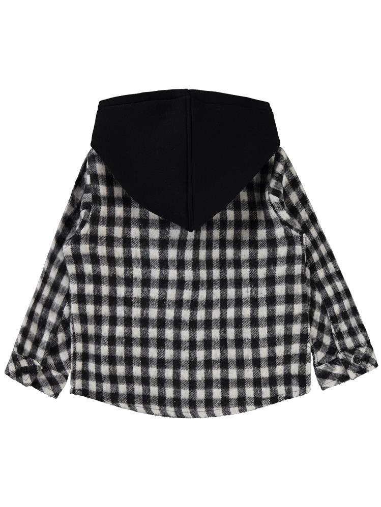 Civil Boys Ekoseli Rakun Cepli 2-5 Yaş Gömlek - Beyaz