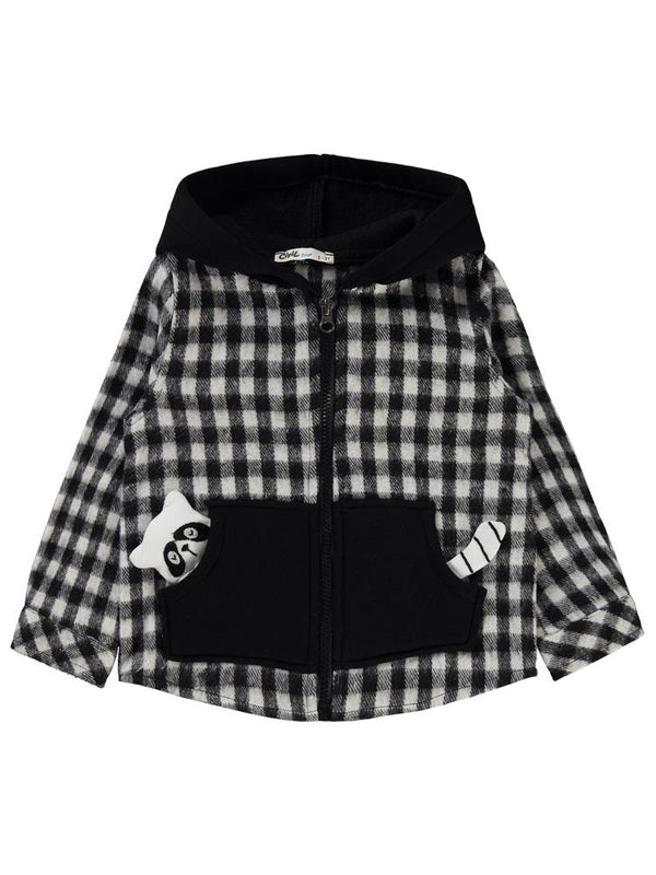 Civil Boys Ekoseli Rakun Cepli 2-5 Yaş Gömlek - Beyaz