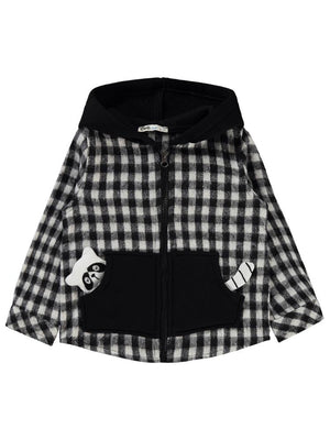 Civil Boys Ekoseli Rakun Cepli 2-5 Yaş Gömlek - Beyaz