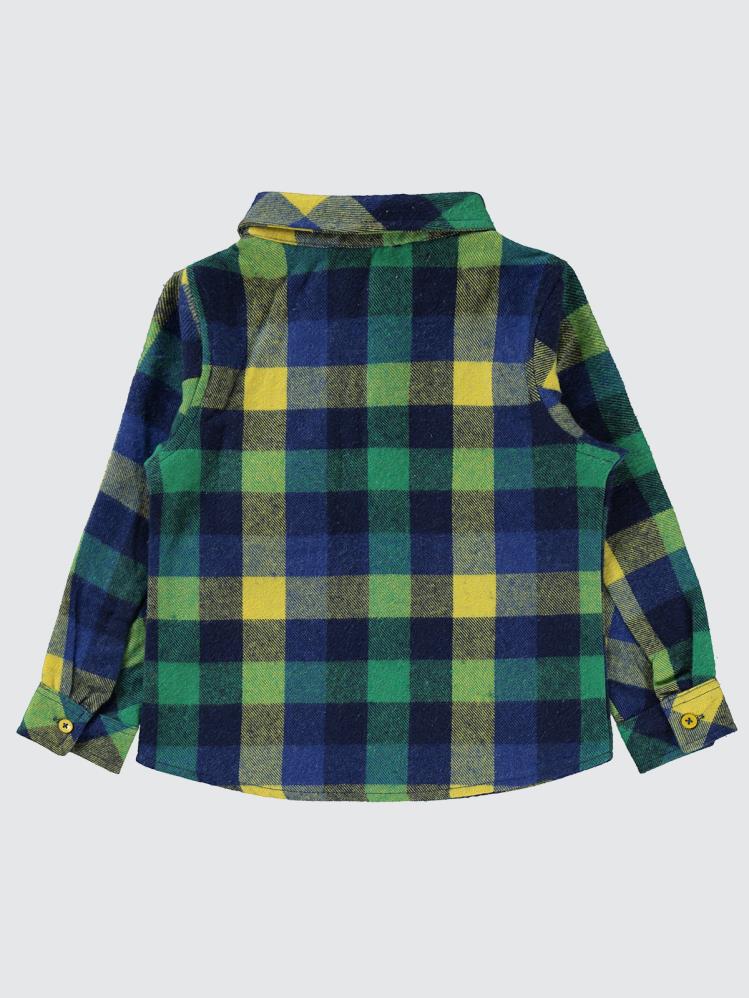 Civil Boys Ekoseli Kaplan Cepli 2-5 Yaş Gömlek - Yeşil