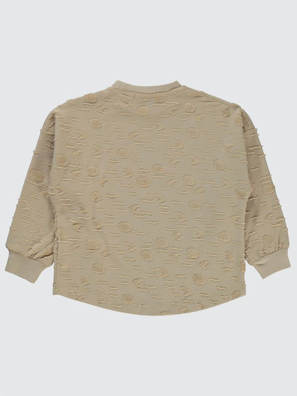Civil Boys Ay Desenli 2-5 Yaş Sweatshirt - Bej
