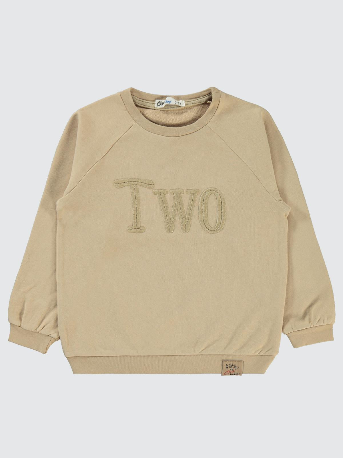 Civil Boys Two Nakışlı 2-5 Yaş Sweatshirt - Turuncu