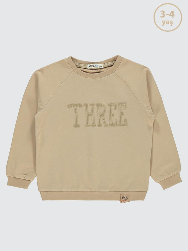 Civil Boys Two Nakışlı 2-5 Yaş Sweatshirt - Bej