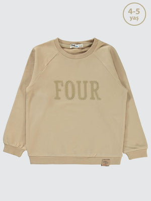 Civil Boys Two Nakışlı 2-5 Yaş Sweatshirt - Bej