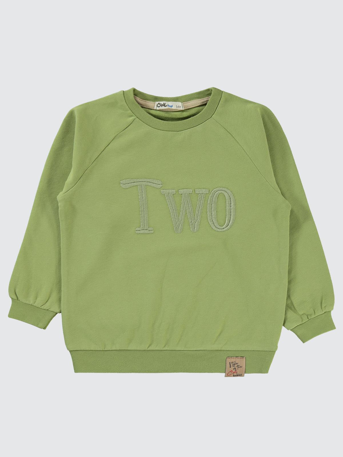 Civil Boys Two Nakışlı 2-5 Yaş Sweatshirt - Turuncu