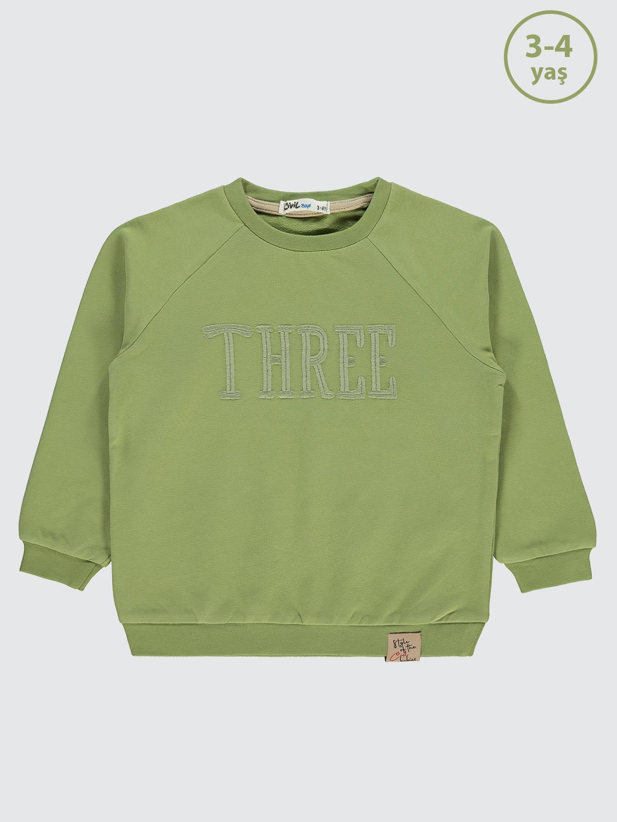 Civil Boys Two Nakışlı 2-5 Yaş Sweatshirt - Turuncu