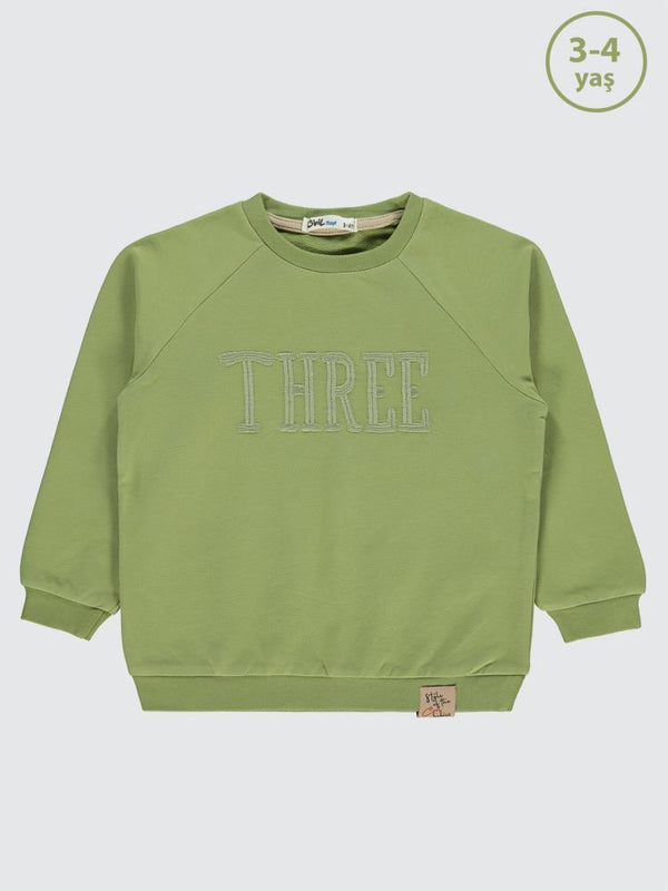 Civil Boys Two Nakışlı 2-5 Yaş Sweatshirt - Yeşil