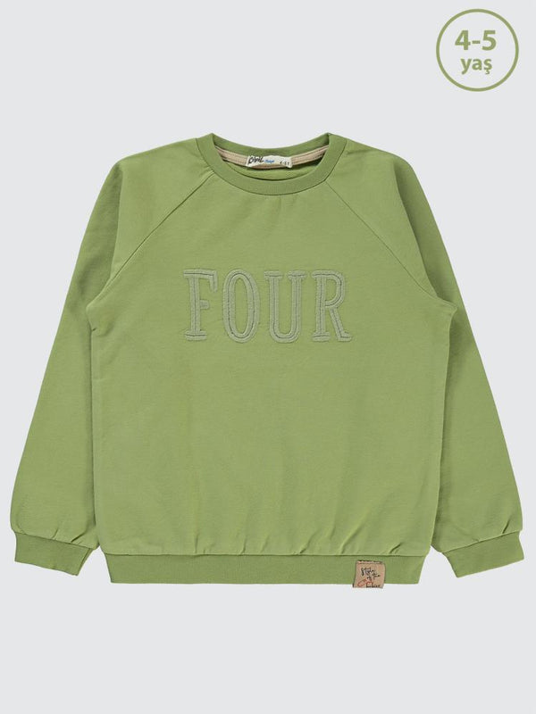 Civil Boys Two Nakışlı 2-5 Yaş Sweatshirt - Yeşil