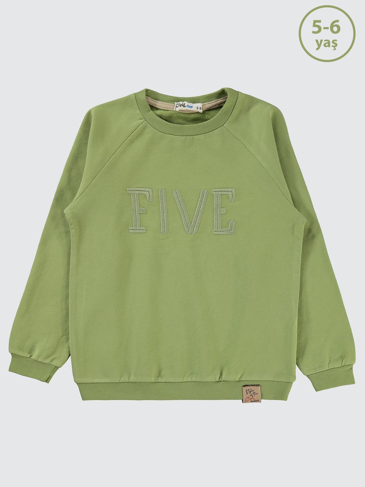 Civil Boys Two Nakışlı 2-5 Yaş Sweatshirt - Turuncu
